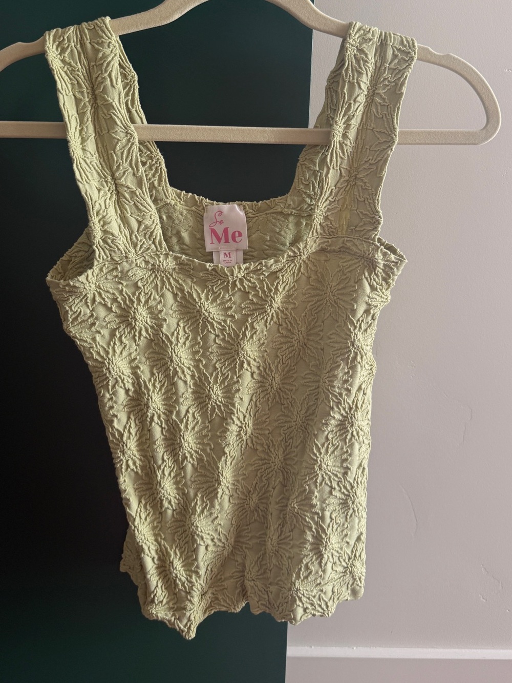 Bohme Seamless Green Floral Tank